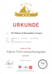 Alpen Veteranenchampion Int.Ch. Sir Simon of Dynamite s Gentry